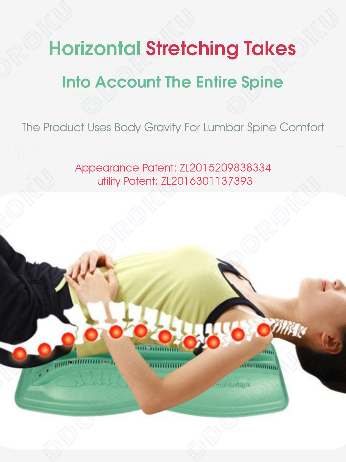 ODOROKU Back Lumbar Stretcher For Lower Back Pain Relief Lumbar Spine Supports Back Stretching Device Suitable for Cervical and Lumbar Back Massager,Back Posture - ODOROKU