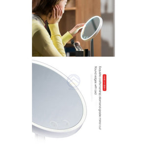 ODOROKU Makeup Mirror with LED Lights, Table Lamp, Automatic Adjust Brightness, Touch Control, Rotatable Magnify Glass - ODOROKU