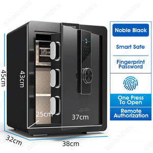 ODOROKU Luxury Electronic Digital Biometric & Password Safe with Internal Cabinet for Home Luxury Fingerprint Safe Security Safe Box Digital Home Safe with Fingerprint Access, Jewelry Safes for Home, Small Safe Anti Theft - ODOROKU