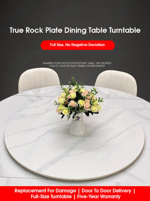 ODOROKU 50cm-160cm Sintered Stone 360° Rotating Lazy Susan Turntable Italian Stone Plate Dining Room Table White Marble Black Gold Grey Lazy Susan Turntable Rotating Serving Plate Dinning Table Organizer for Dining Table Kitchen Countertop Cabinet - ODOROKU