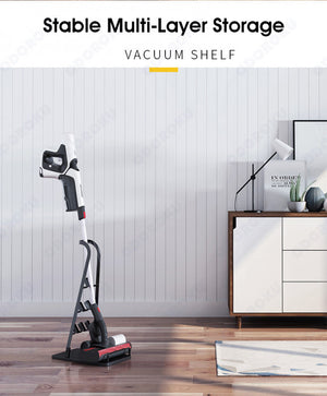 ODOROKU Universal Vacuum Stand with 6 Holder for Dyson Dreame Dibea Roborock Vacuum Cleaner Rack Vacuum Accessories Stable Metal Organizer Stand Holder - ODOROKU