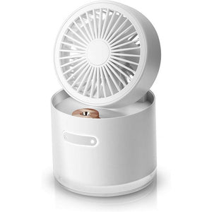 ODOROKU Desktop Air Cooler Fan Portable Air Humidifier for Indoor/Office USB Rechargeable 3 Speed with 2000mAh Battery - ODOROKU