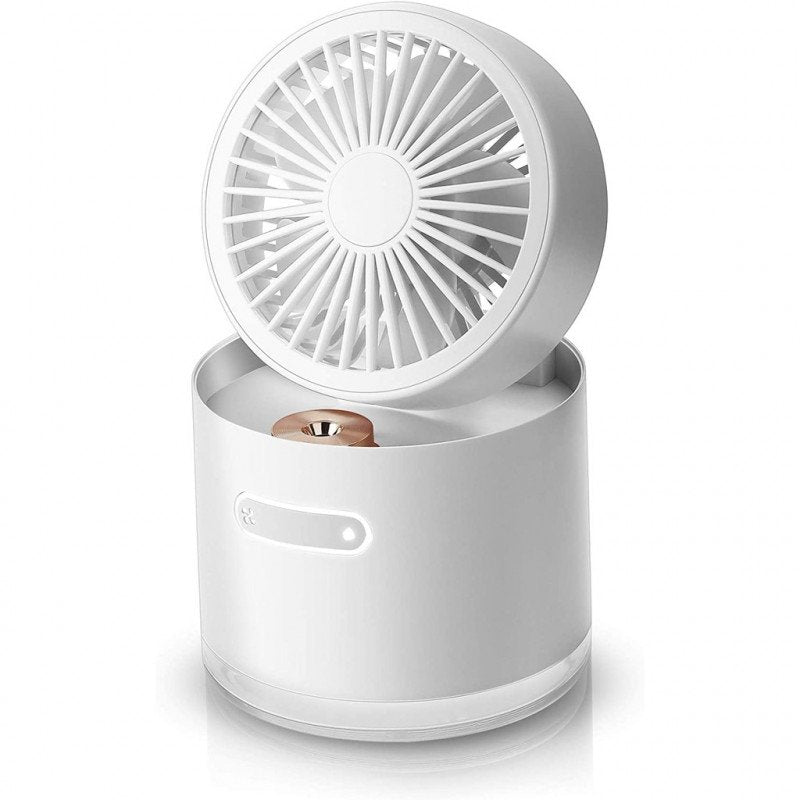 ODOROKU Desktop Air Cooler Fan Portable Air Humidifier for Indoor/Office USB Rechargeable 3 Speed with 2000mAh Battery - ODOROKU