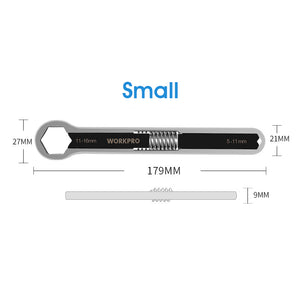 ODOROKU Universal Wrench Socket Wrench Adjustable Wrench Multifunction Wrench Tool with 360 Degree Rotating Head, Spanner Tool for Home and Car Repair 5-15mm-15-27mm - ODOROKU