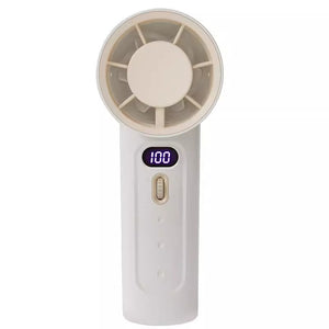 ODOROKU 100 Turbo Speed Portable Mini Jet Fan 4000mAh Battery Rechargeable Mini Handheld Fan With Adjustable 1-100 Speeds LED Display Outdoor Turbo Fan with Strong Wind Black White - ODOROKU