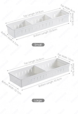 ODOROKU Adjustable Cutlery Drawer Organizer Flatware Drawer Tray for Silverware Serving Utensils Storage for Kitchen, Office, Bathroom Supplies - ODOROKU