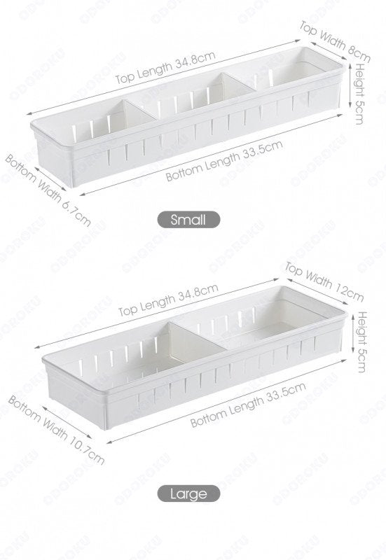 ODOROKU Adjustable Cutlery Drawer Organizer Flatware Drawer Tray for Silverware Serving Utensils Storage for Kitchen, Office, Bathroom Supplies - ODOROKU