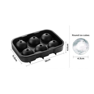 ODOROKU Ice Cube Trays Silicone Combo Set of 2, Sphere Ice Ball Maker with Lid & Large Square Molds Reusable & BPA Free - ODOROKU