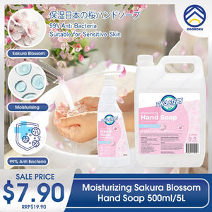 ODOROKU x Two Steps Cleaning Hand Soap 500ml / 5 Litre - Sakura Blossom Made with Essential Oils Moisturizing for Hands Biodegradable Formula - ODOROKU