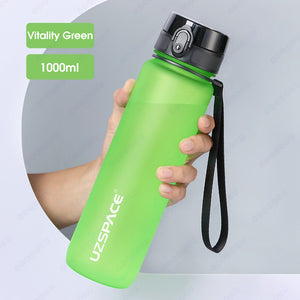 ODOROKU Neon Frosted BPA Free Water Bottle 500ml 1000ml 1 Litre USA Tritan Food Grade Material Easy One-Hand Opening Cover Leak-proof Safety Lock Nylong Strap Ideal for Outdoor Sports Exercise Cycling Tritan Water Bottle - ODOROKU