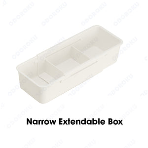 ODOORKU 27-38.5cm Adjustable Organizer Extendable Storage Basket Wardrobe Drawer Organizer Extendable Box Organizer Wardrobe Drawer Organizer Container Wardrobe Storage Box White - ODOROKU