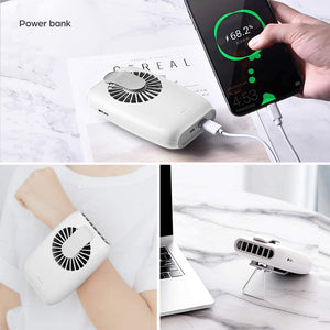 ODOROKU Mini Waist Clip on Fan Waist Cooling Fan Portable handsfree necklace and wrist fan with 15H Working Time 3 Speed - ODOROKU