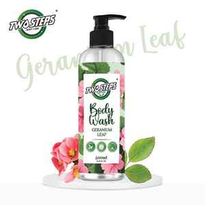 ODOROKU x Two Steps Body Care Geranium Leaf Perfume Body Wash / Body Shower 500ml 5 Litre Flower Scented Moisturizing Body Wash Eco Refill - ODOROKU