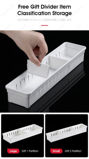 ODOROKU Adjustable Cutlery Drawer Organizer Flatware Drawer Tray for Silverware Serving Utensils Storage for Kitchen, Office, Bathroom Supplies - ODOROKU