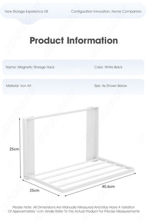 ODOROKU Invisible & Foldable Washing Machine Storage Rack Side Fridge Magnetic Folding Shelf Wall Mounted Installation Free Cloth Rack Hanger Storage Foldable Laundry Rack Space Saving Organizer Clothes Drying Rack Detergent Towel - ODOROKU