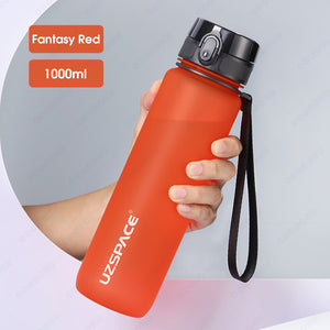 ODOROKU Neon Frosted BPA Free Water Bottle 500ml 1000ml 1 Litre USA Tritan Food Grade Material Easy One-Hand Opening Cover Leak-proof Safety Lock Nylong Strap Ideal for Outdoor Sports Exercise Cycling Tritan Water Bottle - ODOROKU