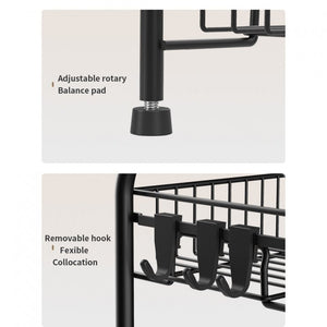 ODOROKU 2 Tier Kitchen Rack Spice Rack Organizer 2 Level Kitchen Cabinet Storage Rack Kitchen Counter Organizers - ODOROKU