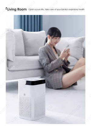 ODOROKU Air Purifier for Home Bedroom H13 True HEPA Filter for Large Room, Dust, Allergies, Pets, Smoke, Air Cleaners for Office, Quiet Auto Mode, Monitor Air Quality with PM2.5 Display - ODOROKU