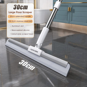 ODOROKU 30/40/50 cm Large Aluminum Floor Magic Squeegee Broom Window Cleaner Floor Wiper Magic Broom Sweeper Silicone Floor Scraper Floor Wiper Mop Dual Use For Bathroom Toilet - ODOROKU