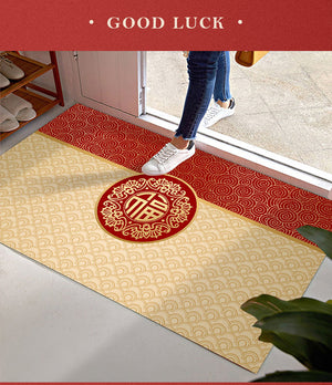 ODOROKU CNY Premium Crystal Velvet Carbon Fiber Fabric Door Mat Carpet 60x90cm Floor Mat Door Rugs Door Carpet Thick Material Easy to Clean and Anti Slip For Indoor and Outdoor - ODOROKU