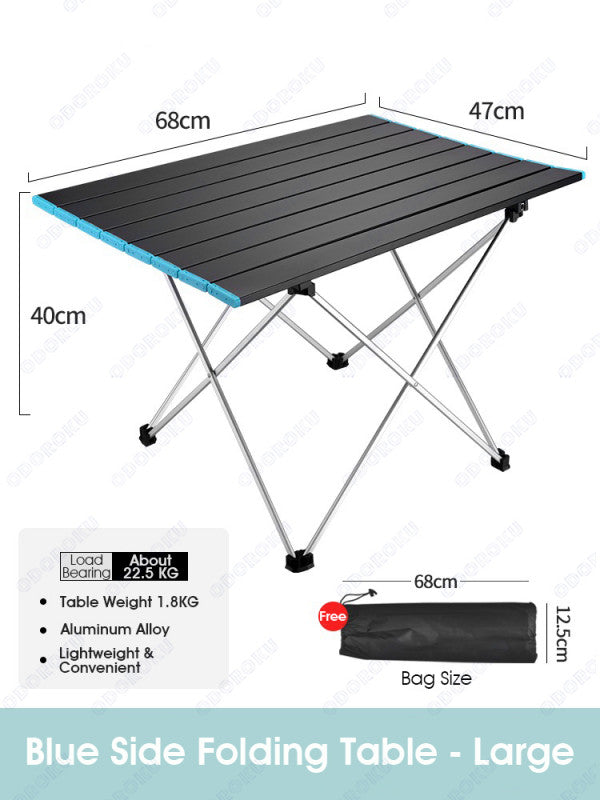 ODOROKU Aluminium Camping Table Folding Beach Table Small Folding Table Outdoor Ultralight Aluminum Camping Table Portable Compact Backpacking Table Travel Table for Beach Picnics Cooking Hiking - ODOROKU