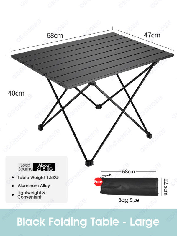 ODOROKU Aluminium Camping Table Folding Beach Table Small Folding Table Outdoor Ultralight Aluminum Camping Table Portable Compact Backpacking Table Travel Table for Beach Picnics Cooking Hiking - ODOROKU