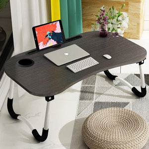 ODOROKU Laptop Bed Tray Table Portable Laptop Desk Lap Tablet with Foldable Legs & Cup Slot, Multifunctional Notebook Stand Reading Holder for Eating Breakfast, Reading Book, Watching Movie on Bed/Couch - ODOROKU