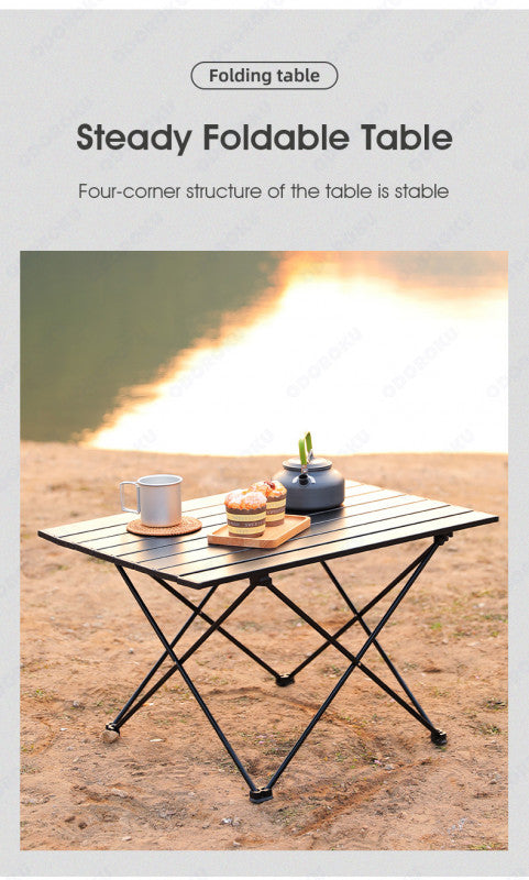 ODOROKU Aluminium Camping Table Folding Beach Table Small Folding Table Outdoor Ultralight Aluminum Camping Table Portable Compact Backpacking Table Travel Table for Beach Picnics Cooking Hiking - ODOROKU