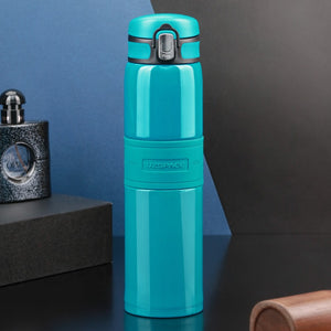 ODOROKU 410/480ml Thermos Insulated Travel Mug with Flip Lid 304 Stainless Steel BPA Free Leak Proof Thermal Flask Coffee Cup Tumbler for Hot and Cold Drinks - ODOROKU