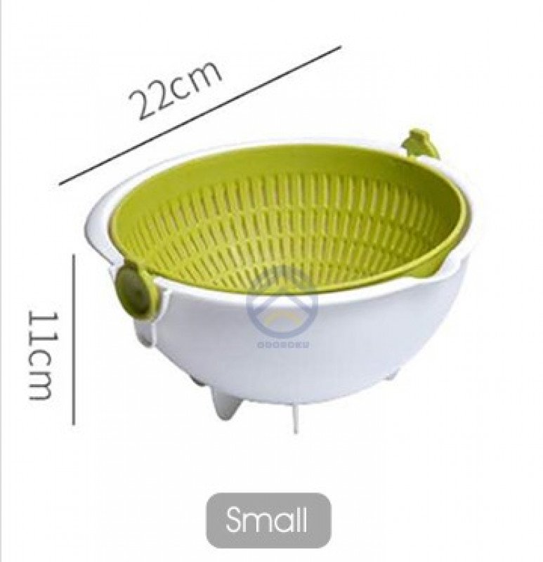 ODOROKU 360° Rotation Fruit & Vegetable Drain Basket Multifunction Kitchen Drainer Food Fruits Colander Drainer Strainer - ODOROKU