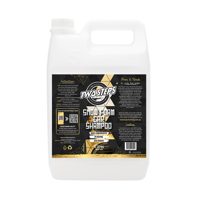 ODOROKU x Two Steps Detailing Snow Foam Car Wash 500ml / 5 Litre Eco Refill High Foaming Car Wash Shampoo Perfect for Ceramic Coating & Nanotechnology Based Sealants and Coatings pH-Neutral Lemon Scent - ODOROKU