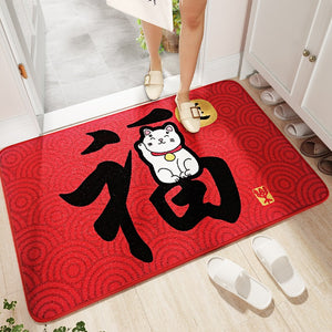 ODOROKU Premium Carbon Fiber Fabric Door Mat Carpet 60x90cm Floor Mat Door Rugs Door Carpet Thick Material Easy to Clean and Anti Slip For Indoor and Outdoor - ODOROKU