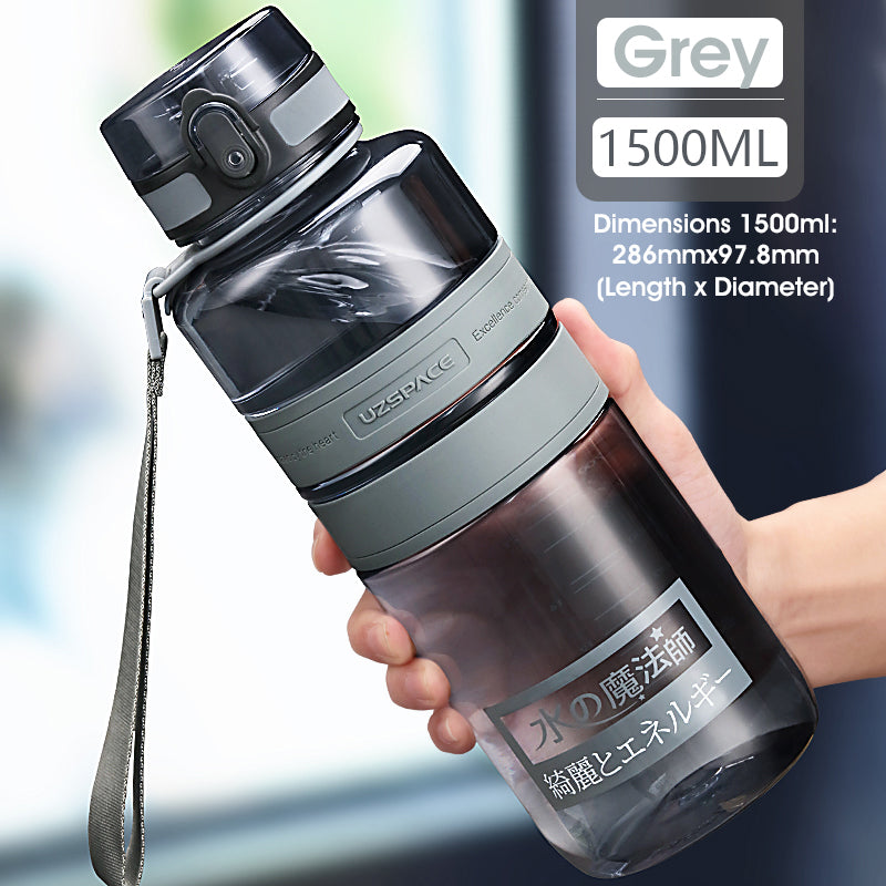 ODOROKU BPA Free Water Bottle 500ml/1000ml USA Tritan Food Grade Material Easy One-Hand Opening Cover Leak-proof - ODOROKU