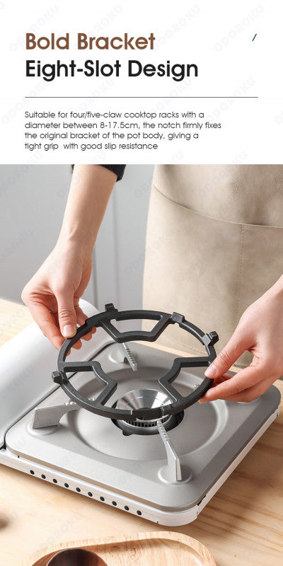 ODOROKU Wok Support Ring Cast Iron Wok Support Ring Universal Non Slip Wok Rack Durable Burner Grate Pan Holder Stove Stand Rack - ODOROKU