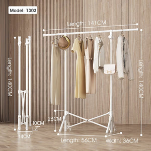 ODOROKU Foldable & Free Standing White Clothes Clothes Laundry Rack Collapsible Clothes Rack Laundry RackS Foldable Portable Space Saving Clothes Drying Rack High Capacity - ODOROKU