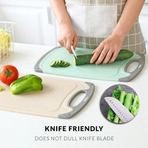 ODOROKU Wheat Straw Chopping Board Cutting Board In 3 Sizes Anti Mould with Non-slip Easy to Clean Anti Bacterial - ODOROKU