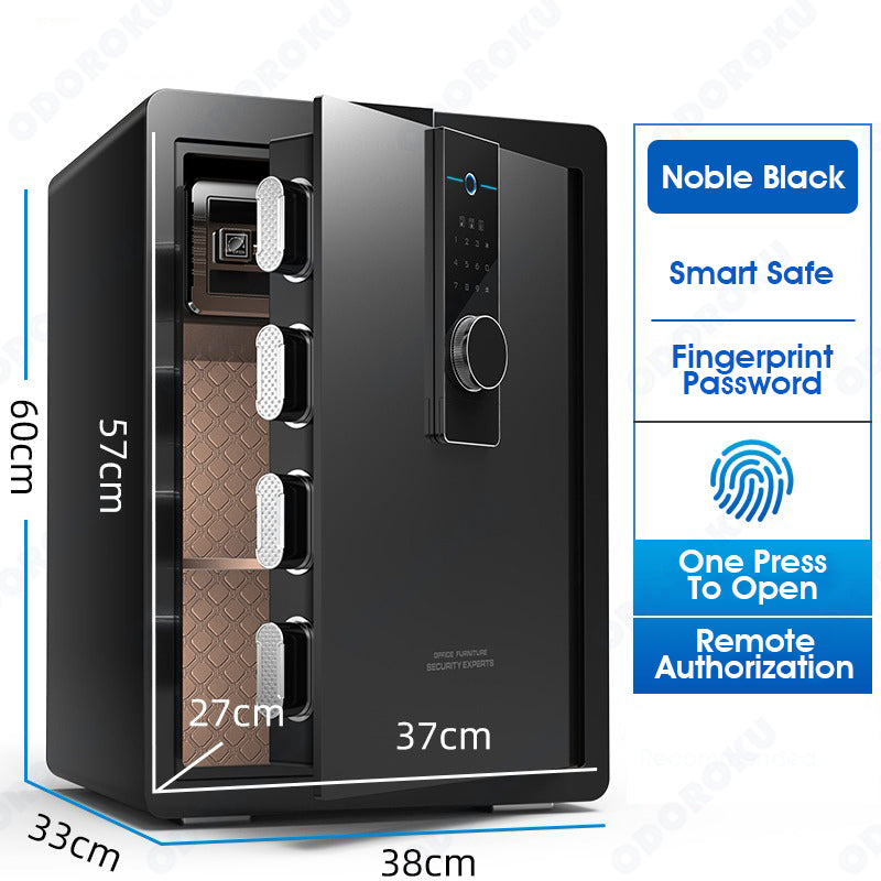 ODOROKU Luxury Electronic Digital Biometric & Password Safe with Internal Cabinet for Home Luxury Fingerprint Safe Security Safe Box Digital Home Safe with Fingerprint Access, Jewelry Safes for Home, Small Safe Anti Theft - ODOROKU