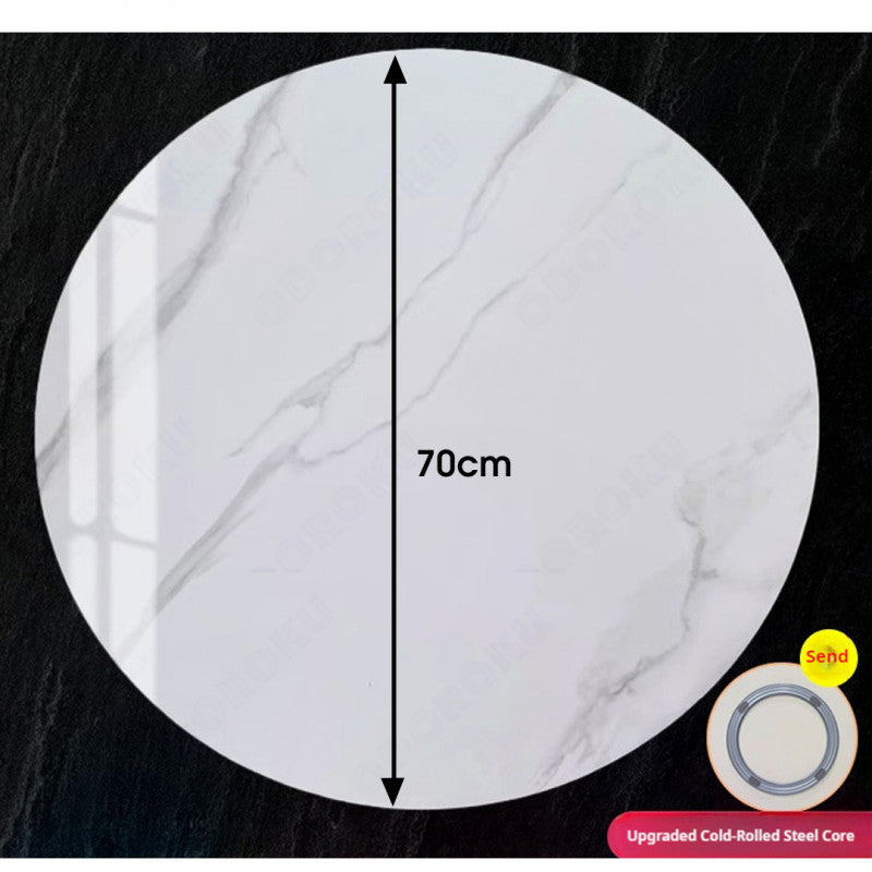 ODOROKU 50cm-160cm Sintered Stone 360° Rotating Lazy Susan Turntable Italian Stone Plate Dining Room Table White Marble Black Gold Grey Lazy Susan Turntable Rotating Serving Plate Dinning Table Organizer for Dining Table Kitchen Countertop Cabinet - ODOROKU