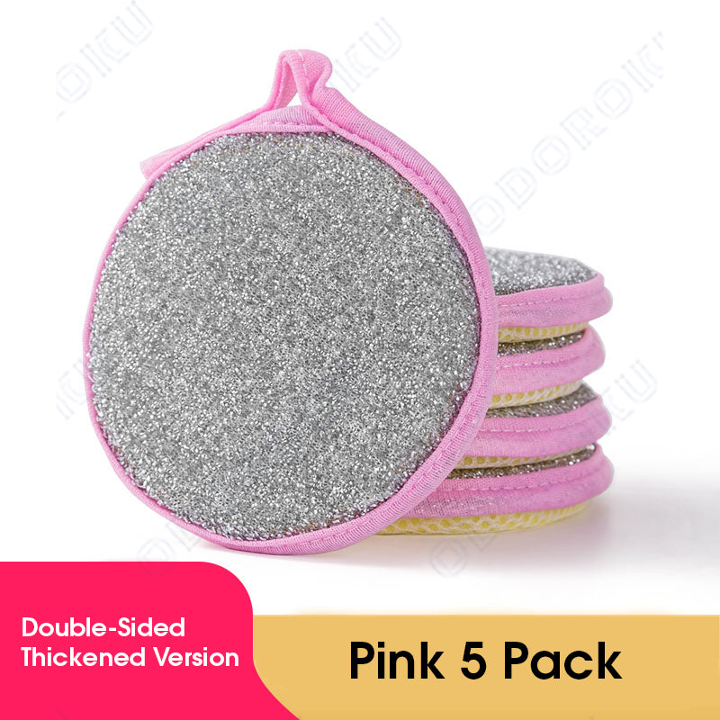 ODOROKU Non-Scratch Dual Sided Thick Dishwashing Cleaning Sponge Antibacterial Multipurpose Reusable Magic Sponge Cloth Multifunctional Scrubber Sponge Scouring Pad Hangable Cleaning Sponges Kitchen Utensils Dishes Sinks Stoves Mirror Window Tile Stains - ODOROKU