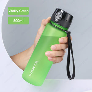 ODOROKU Neon Frosted BPA Free Water Bottle 500ml 1000ml 1 Litre USA Tritan Food Grade Material Easy One-Hand Opening Cover Leak-proof Safety Lock Nylong Strap Ideal for Outdoor Sports Exercise Cycling Tritan Water Bottle - ODOROKU