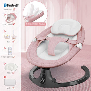 ODOROKU Electric Baby Rocking Chair Baby Swing for Infants Cradle Rocking Chair Motorized Portable Swing Bluetooth Music Speaker - ODOROKU