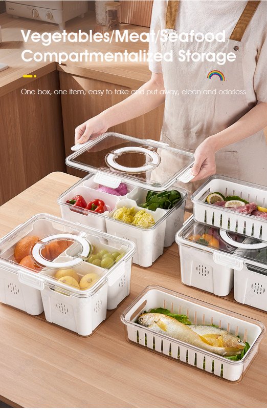 ODOROKU Multi Compartment Food Storage Containers with Lids Airtight Removable Individual Tray BPA-Free Plastic Food Containers for Pantry Organization and Storage - ODOROKU