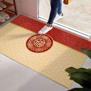 ODOROKU CNY Premium Crystal Velvet Carbon Fiber Fabric Door Mat Carpet 60x90cm Floor Mat Door Rugs Door Carpet Thick Material Easy to Clean and Anti Slip For Indoor and Outdoor - ODOROKU