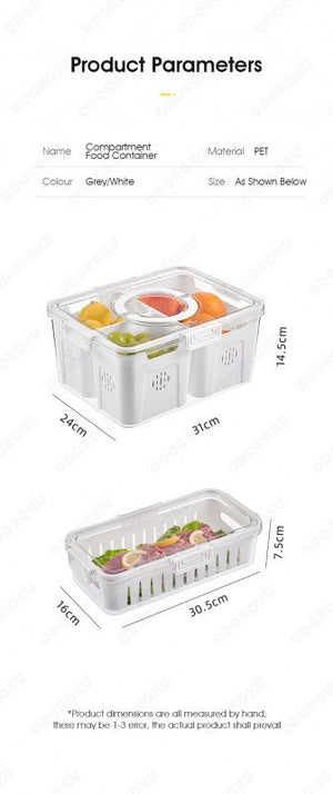 ODOROKU Multi Compartment Food Storage Containers with Lids Airtight Removable Individual Tray BPA-Free Plastic Food Containers for Pantry Organization and Storage - ODOROKU