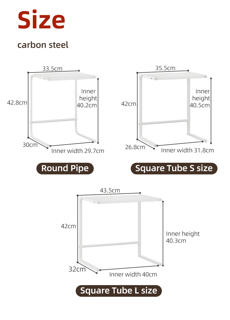 ODOROKU 2 Tier Kitchen Countertop Microwave Oven Shelf Rack Microwave Stand Countertop Organizer for Kitchen Counter Heavy Duty Appliance Rack White - ODOROKU