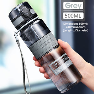 ODOROKU BPA Free Water Bottle 500ml/1000ml USA Tritan Food Grade Material Easy One-Hand Opening Cover Leak-proof - ODOROKU