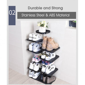 ODOROKU Adjustable Angle & Height Shoe Rack Organizer Stainless Steel Adjustable Shoe Rack Waterproof Anti Slip - ODOROKU