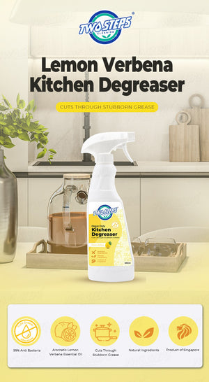 ODOROKU x Two Steps Cleaning Kitchen Degreaser 500ml / 5 Litre - Lemon Verbena Kitchen Cleaner Grease Cleaner - ODOROKU