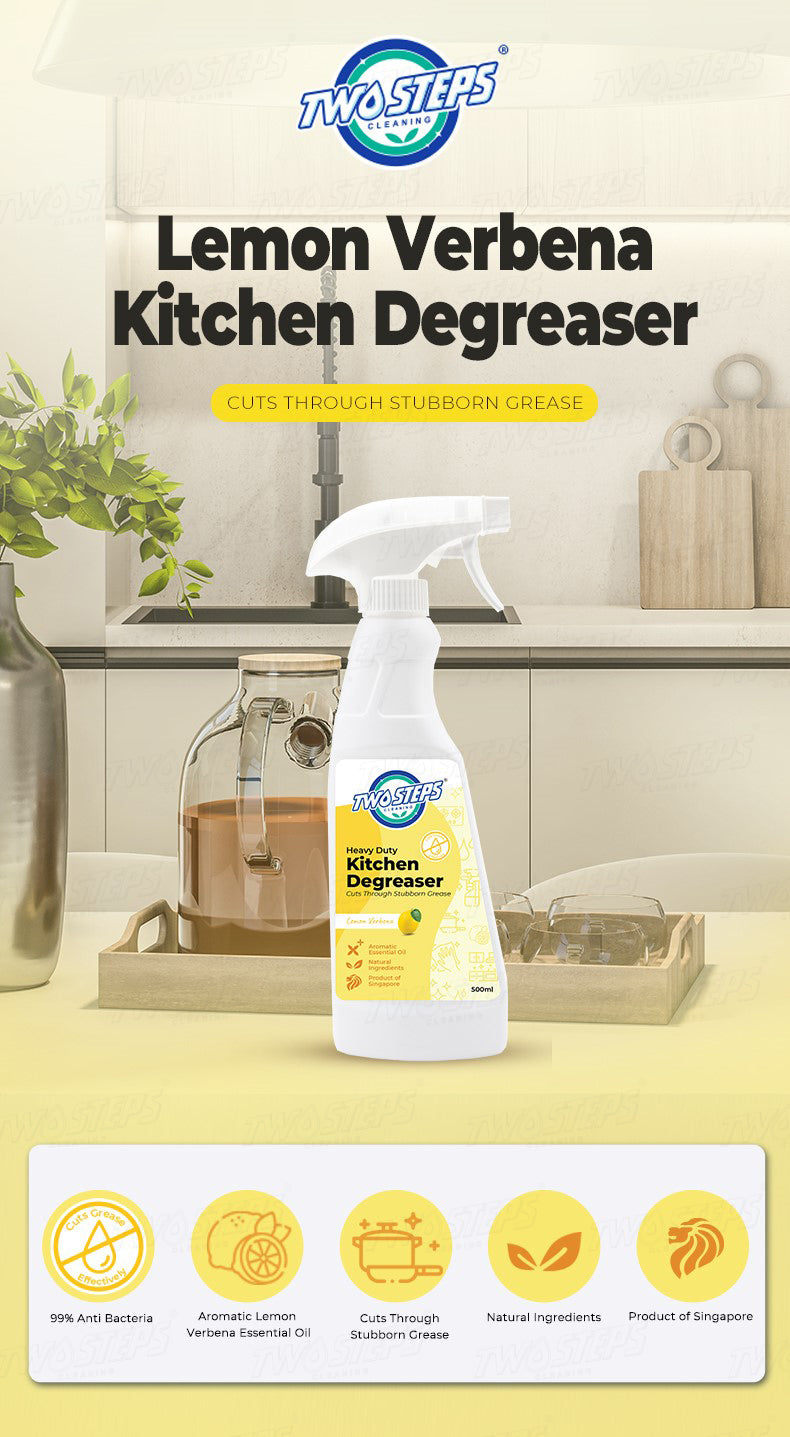 ODOROKU x Two Steps Cleaning Kitchen Degreaser 500ml / 5 Litre - Lemon Verbena Kitchen Cleaner Grease Cleaner - ODOROKU