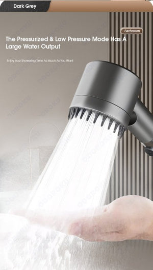 ODOROKU Handheld Shower Head with Filter for Hard Water High Pressure Detachable Showerhead Spa Shower Head with Scalp Massager and Pause Switch 3 Spray Modes Showerhead Set with Hose Bracket Bathroom Wall Mounted - ODOROKU